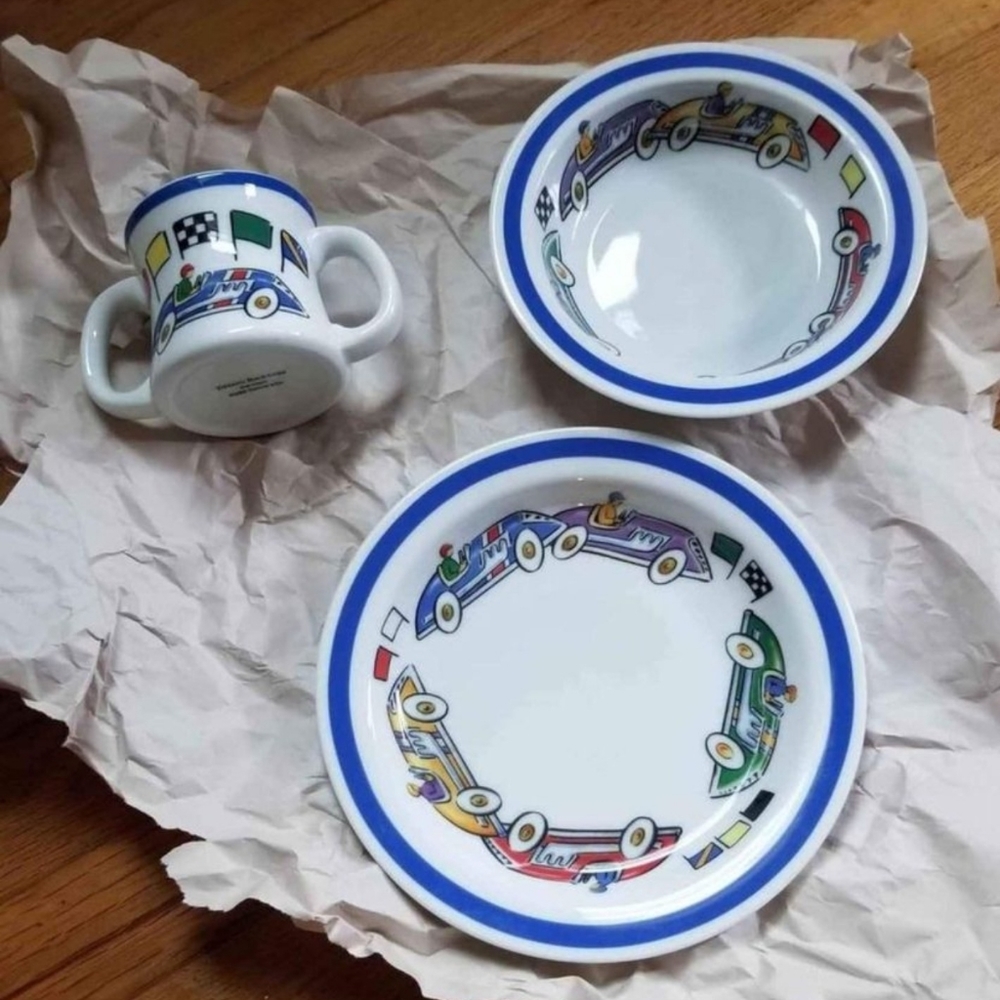 Tiffany & Co. Racecar Child's Dining Set